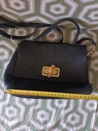 Borsa vera pelle nera