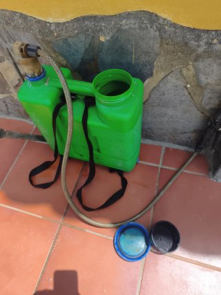 Pulverizador mochila verde