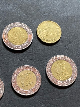 Lotto 6 Monete Messicane Pesos