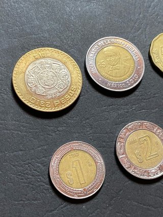 Lotto 6 Monete Messicane Pesos