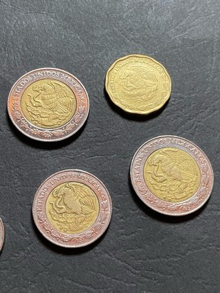 Lotto 6 Monete Messicane Pesos