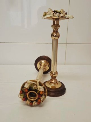 Par Candelabros SAJONIA + 2 Velas de regalo