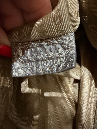 Borsa Prada con Nastri Beige/Grigio