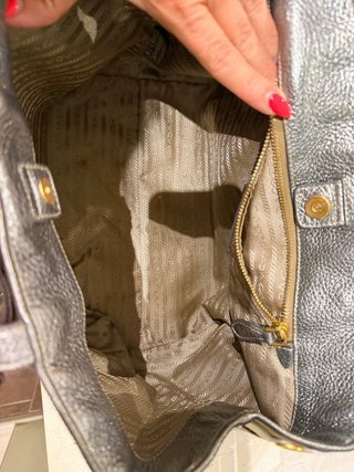 Borsa Prada con Nastri Beige/Grigio