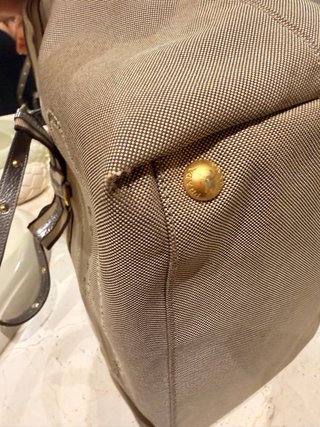 Borsa Prada con Nastri Beige/Grigio