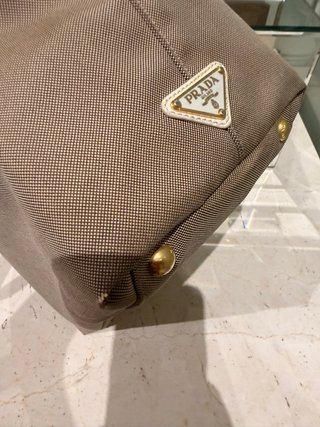 Borsa Prada con Nastri Beige/Grigio