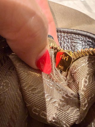 Borsa Prada con Nastri Beige/Grigio