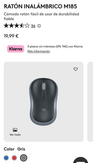 Ratón Inalámbrico Logitech M185
