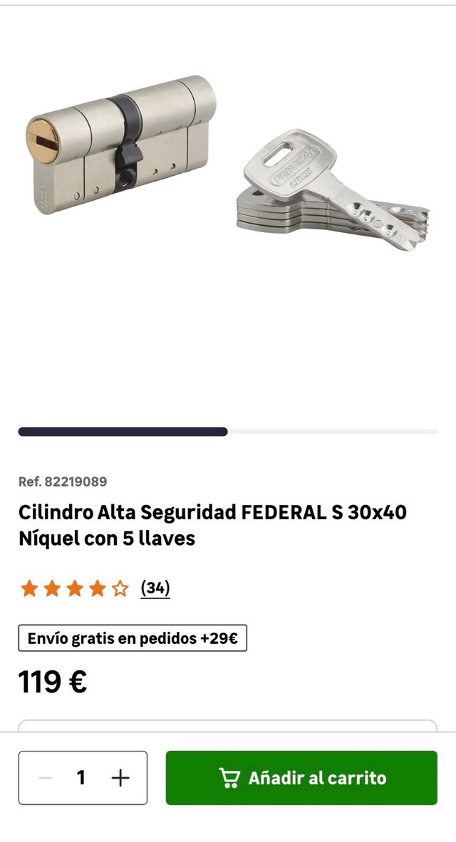 Bombín THIRARD Federal S 74mm (30 + 40mm) Niquel