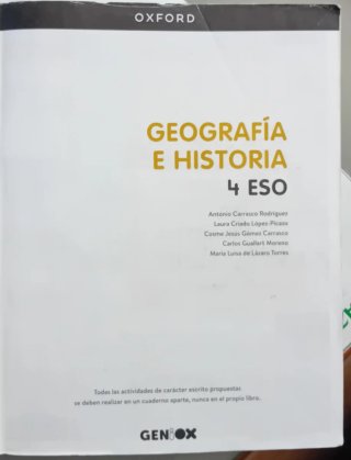 Geografía e Historia 4º ESO. Libro del estudian...