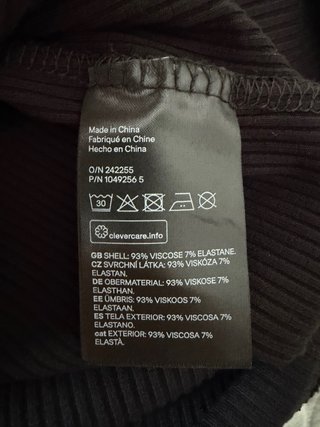 Vestito H&M Costine Nero - Taglia L