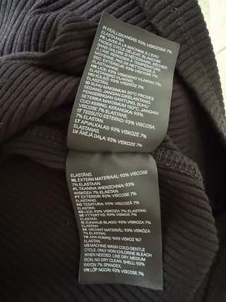 Vestito H&M Costine Nero - Taglia L