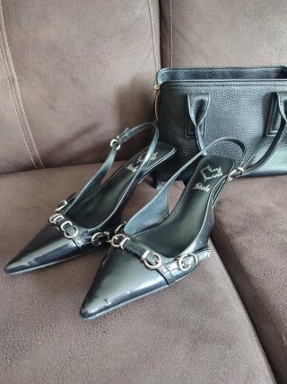 Zapatos Y2K Verano Punta Negra