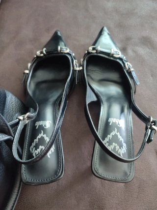 Zapatos Y2K Verano Punta Negra