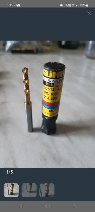 Punta elicoidale con codolo rettifigato