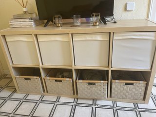 Mueble Kallax 8 huecos beige
