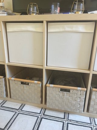 Mueble Kallax 8 huecos beige
