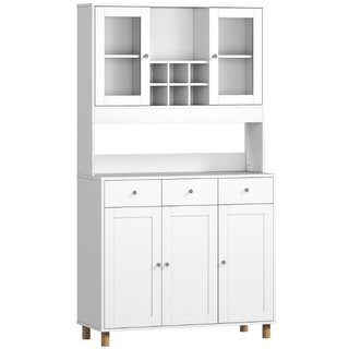 180 cm Küchenschrank, 2 Glastüren, 3 Schubladen, 4