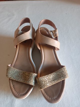 Sandali Nero Giardini donna beige/oro