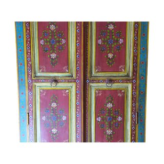 Mueble Indio Siglo XX Puertas Pintadas
