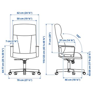 Silla de oficina negra black MILLBERGET IKEA