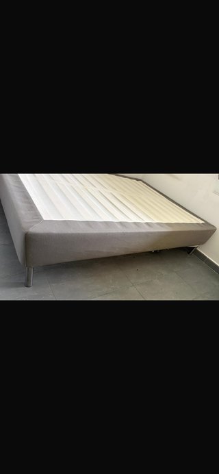 Base Cama Matrimonio Gris y Beige
