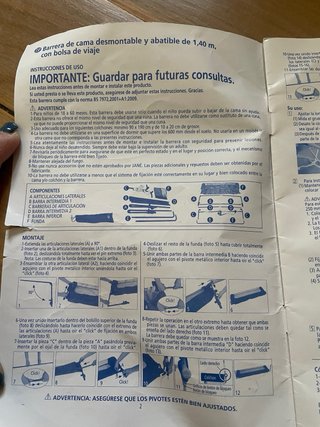 Barrera Cama Jane 1.40m Plegable