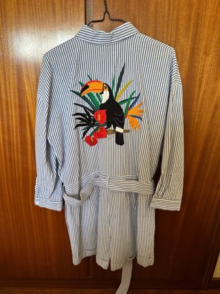 Mono Zara rayas azul y blanco