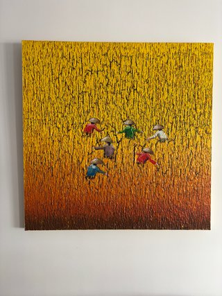 Cuadro original sobre lienzo 100 x 100 cm