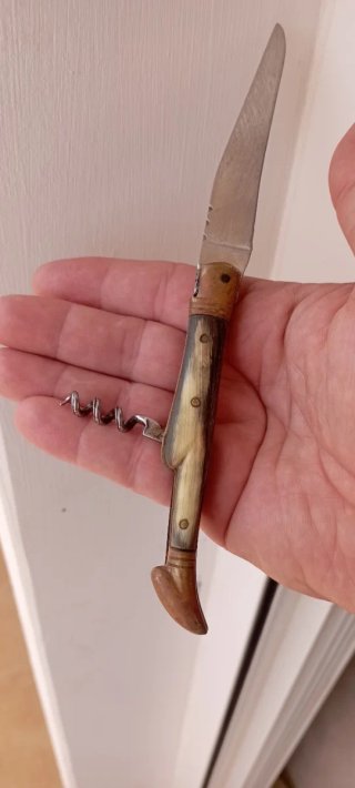 Navaja Laguiole Antigua con sacacorchos