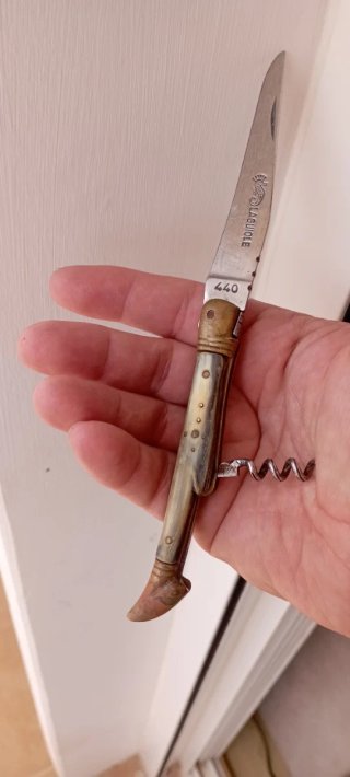 Navaja Laguiole Antigua con sacacorchos