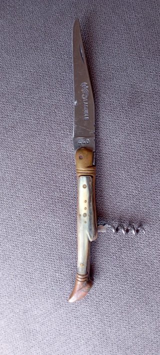 Navaja Laguiole Antigua con sacacorchos