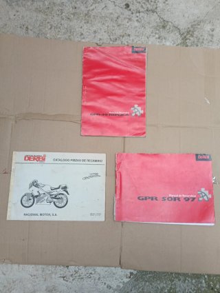 Derbi gpr. Recambios. Manuales/folletos