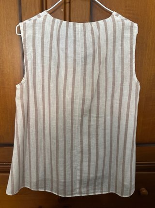 Blusa Zara Rayas Beige y Marrón