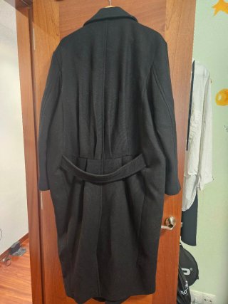 Abrigo Lana Negro Manteco Talla L