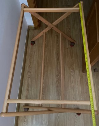 Mini cuna rosa madera