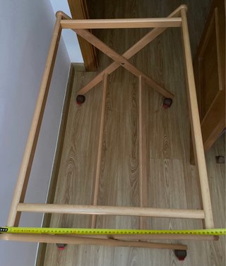 Mini cuna rosa madera