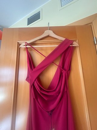 Vestido fiesta Zara rojo