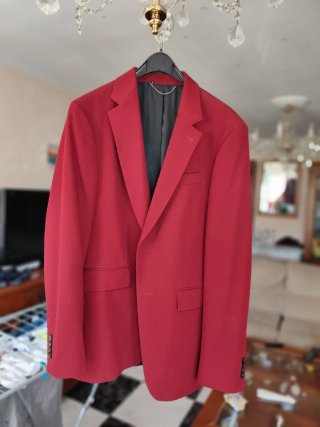 Americana Zara Burdeos Talla L (52)