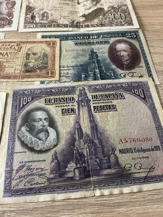 7 Billetes Pesetas El Banco de España