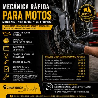 Mecánico de motos rapida- Mantenimiento