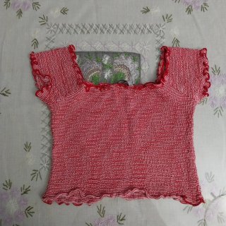 Top de rayas rojo y blanco