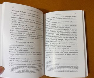 Libro “La casa de Bernarda Alba” de F.G Lorca