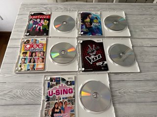 Lote 5 Juegos Wii: Bailar y Cantar