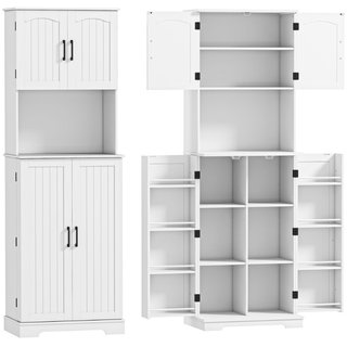 Credenza da Cucina Alta Stile Country, 2 Armadiett