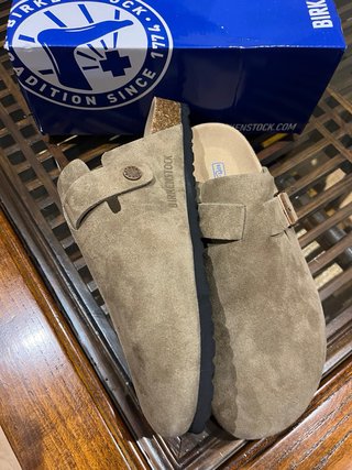Zuecos Birkenstock Boston Beige/Marrón
