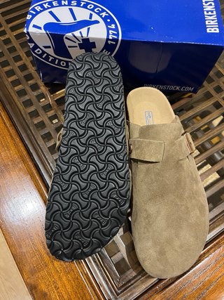 Zuecos Birkenstock Boston Beige/Marrón