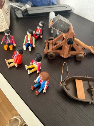 Lote Playmobil: Figuras y Catapulta