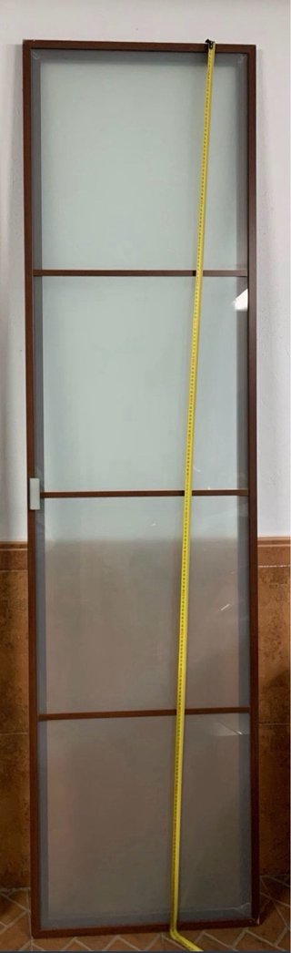 2 Puertas Armario IKEA Cristal al Ácido y Madera