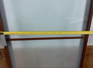 2 Puertas Armario IKEA Cristal al Ácido y Madera